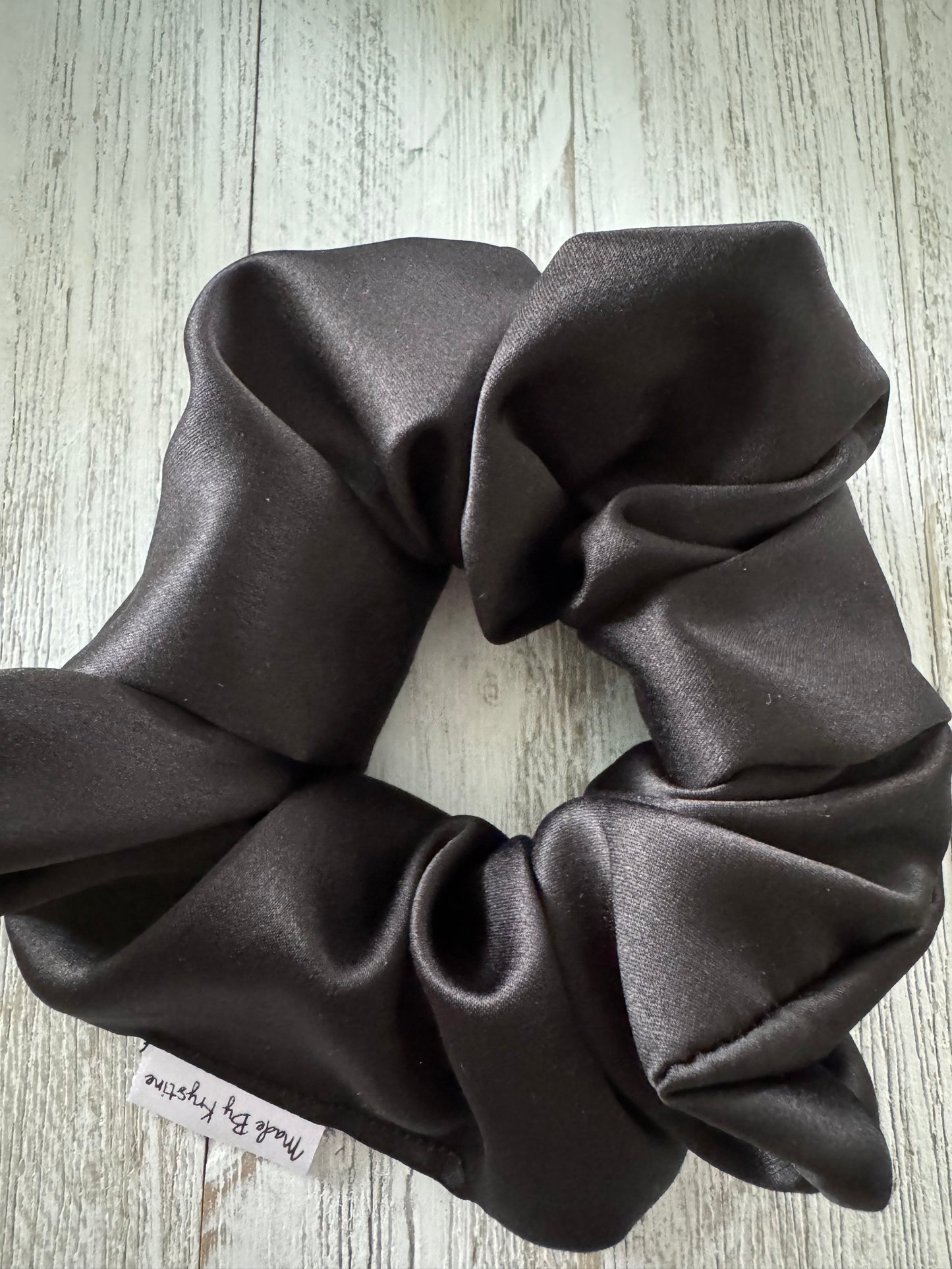 Black Satin Scrunchie