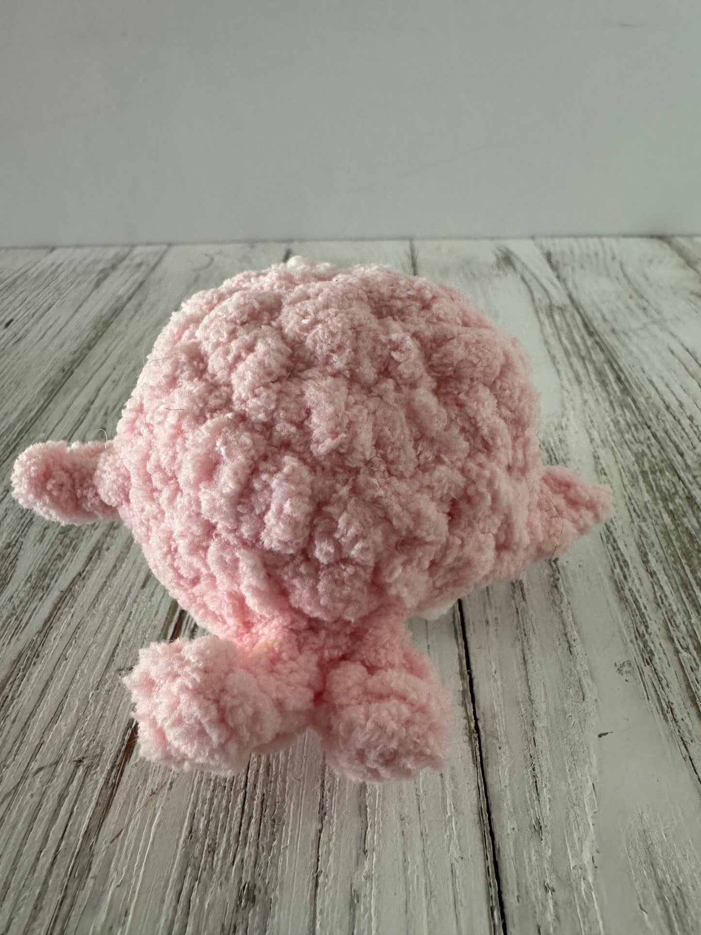 Rosie the Baby Whale. Pink Amigurumi Plushie. Crochet Stuffed Animal