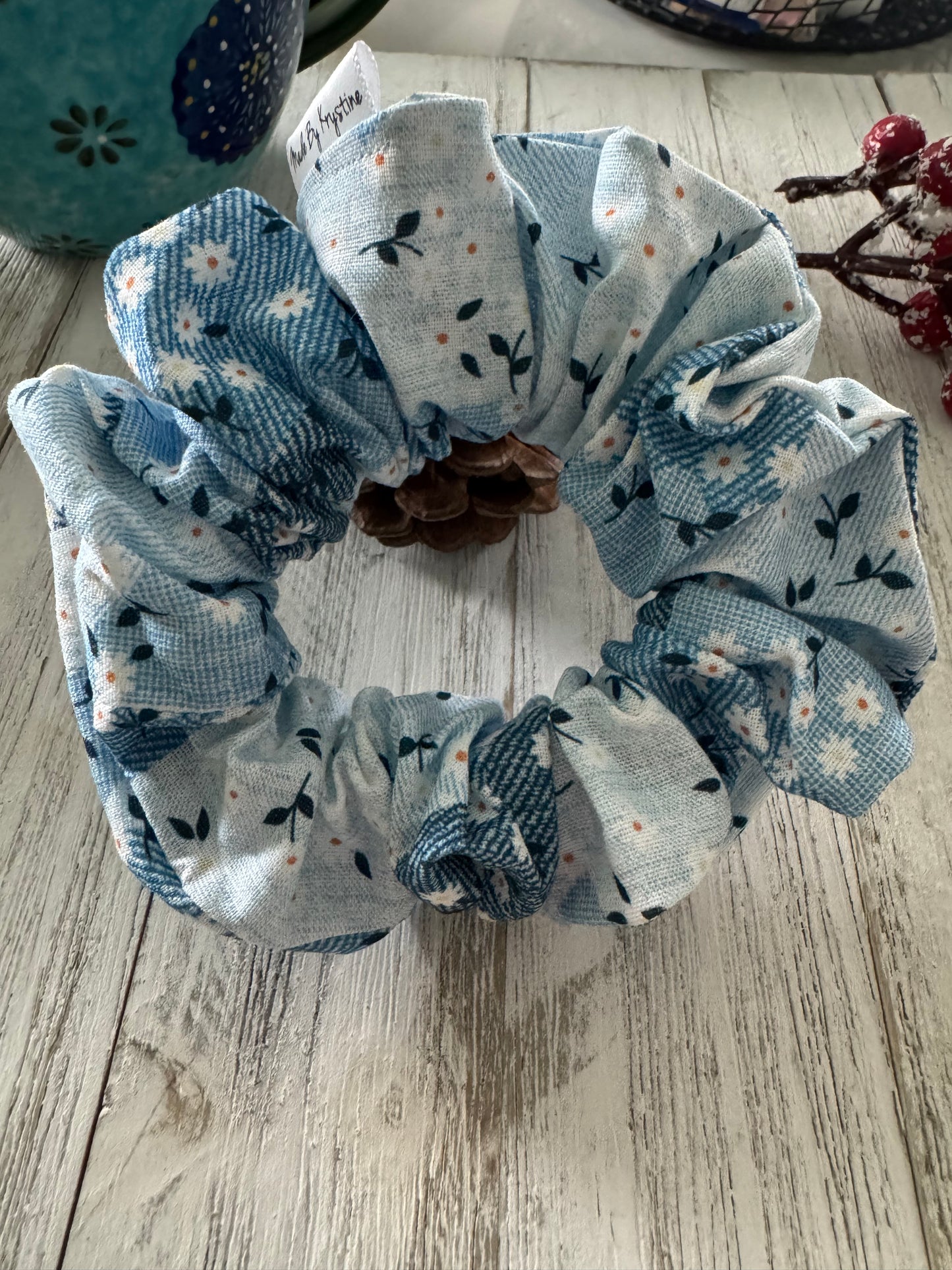 Daisies on Patched Denim