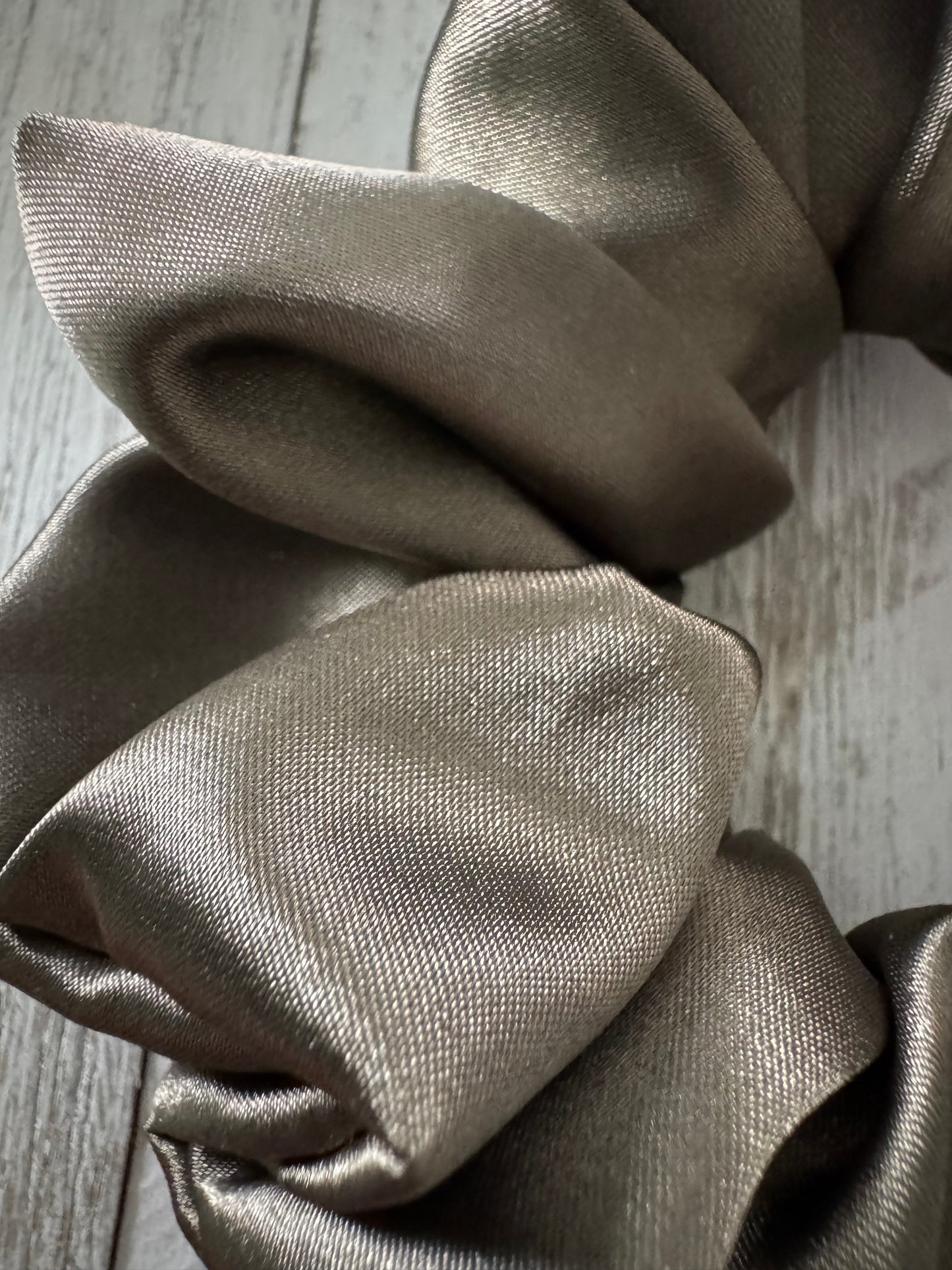 Olive Satin Scrunchie