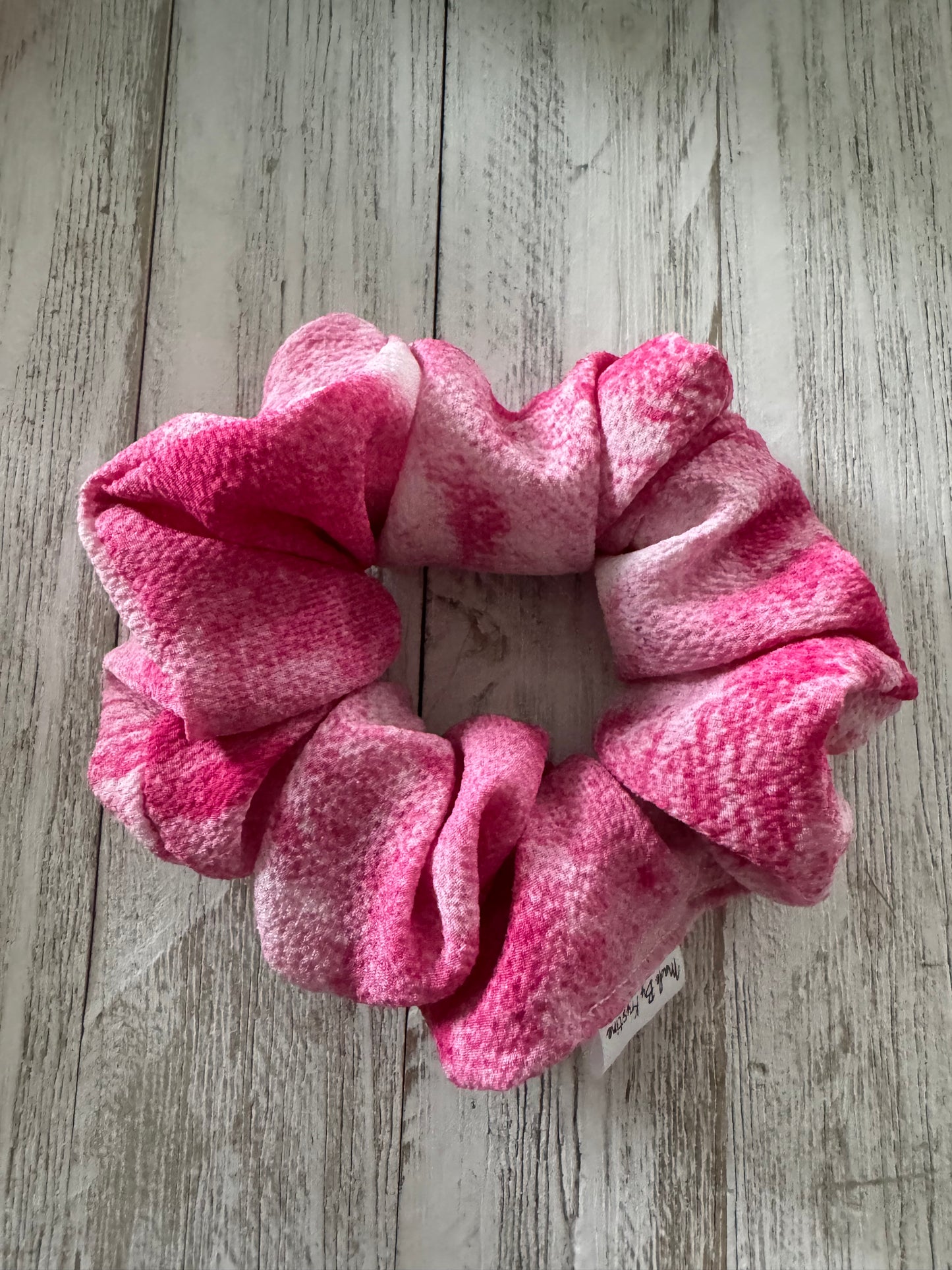 Pink Tie-Dye Scrunchie