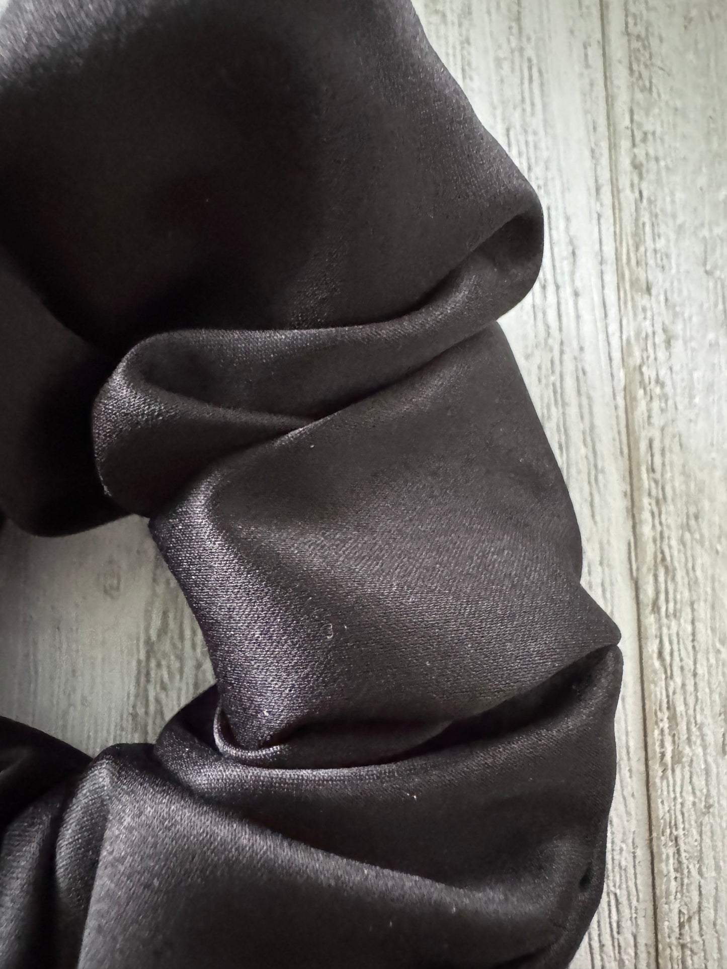 Black Satin Scrunchie