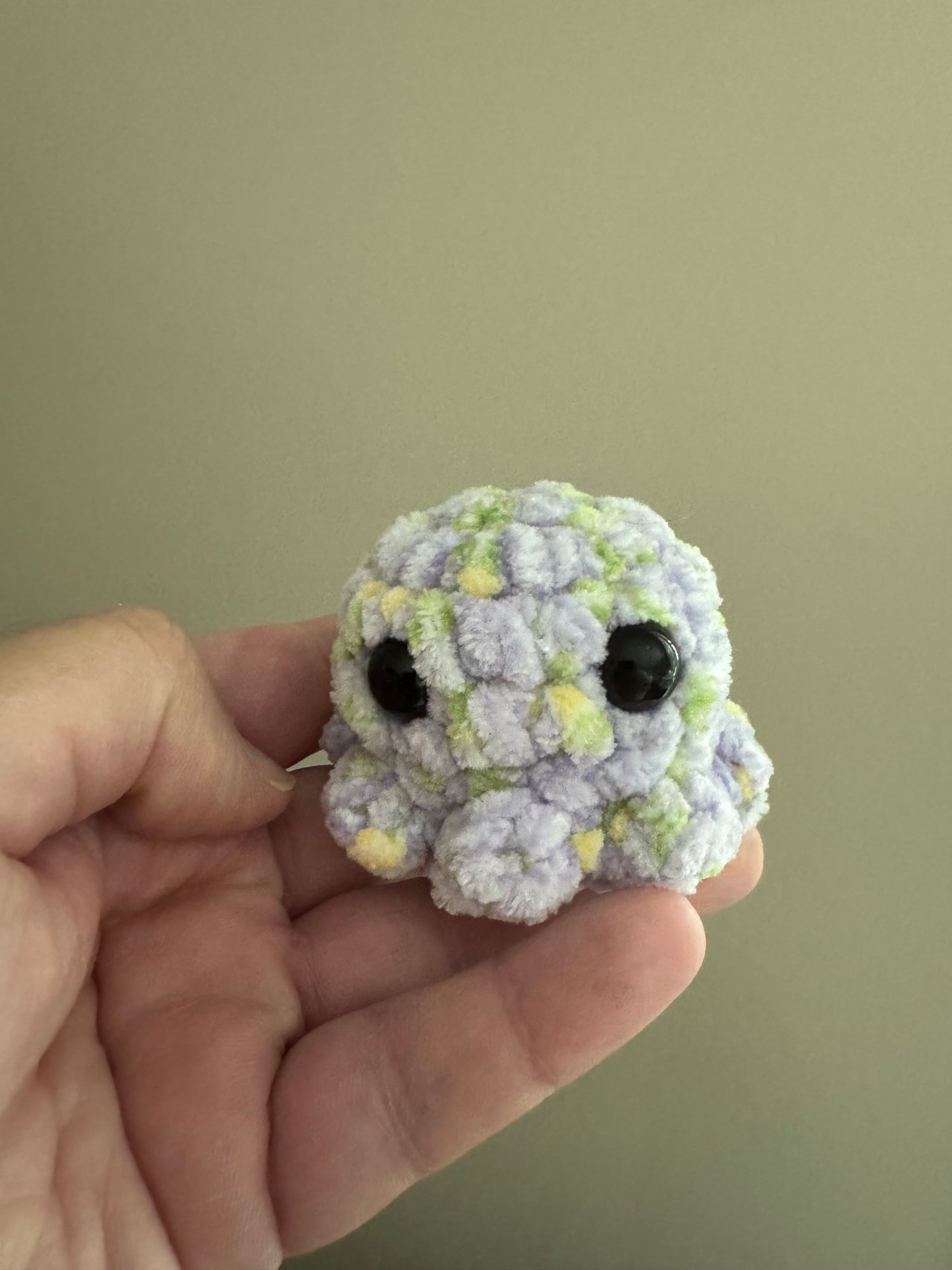 Purple & Green Pocket Octopus β Mini Crochet Plushie Pal