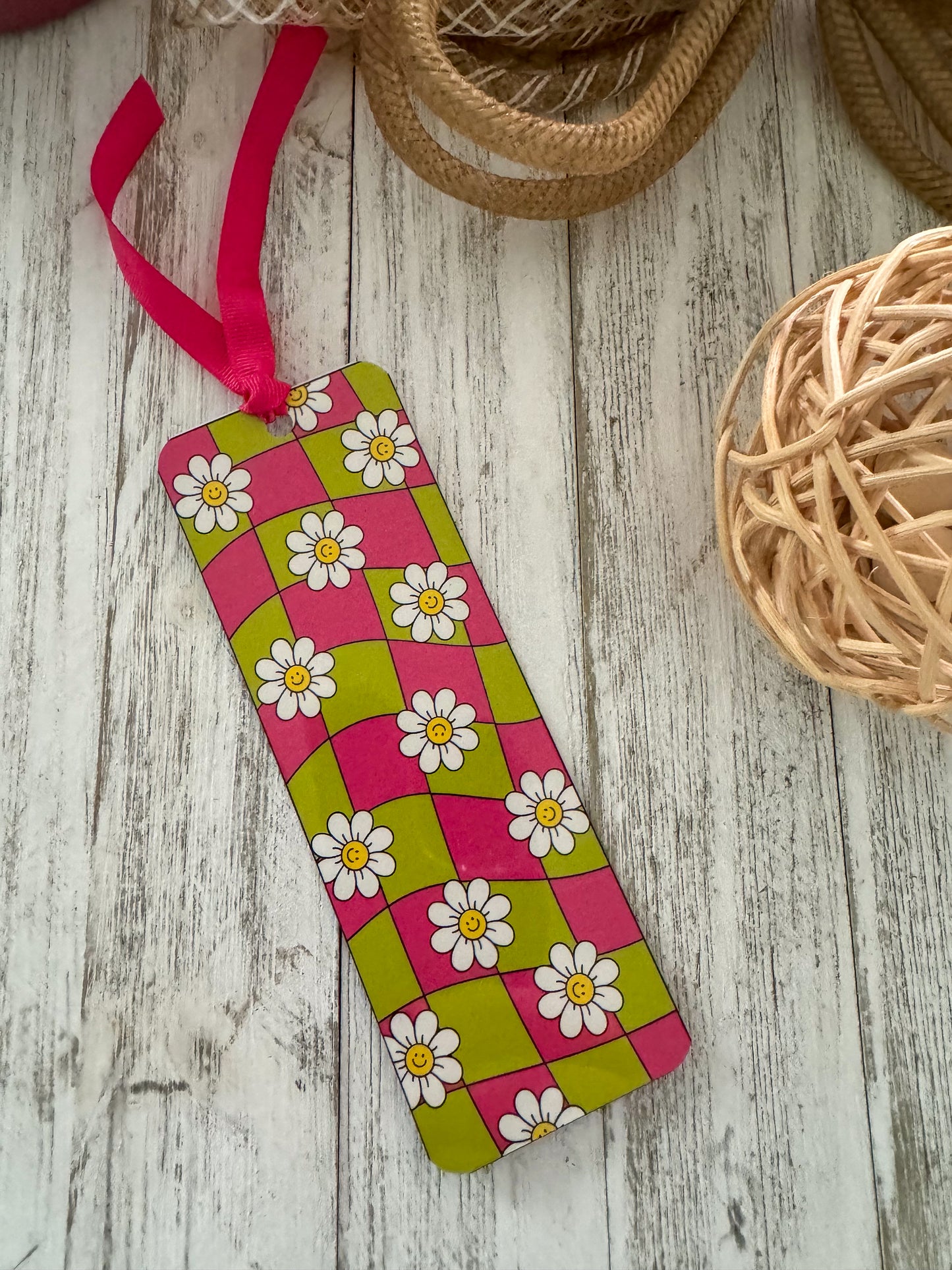 SmileyFace Daisies Bookmark