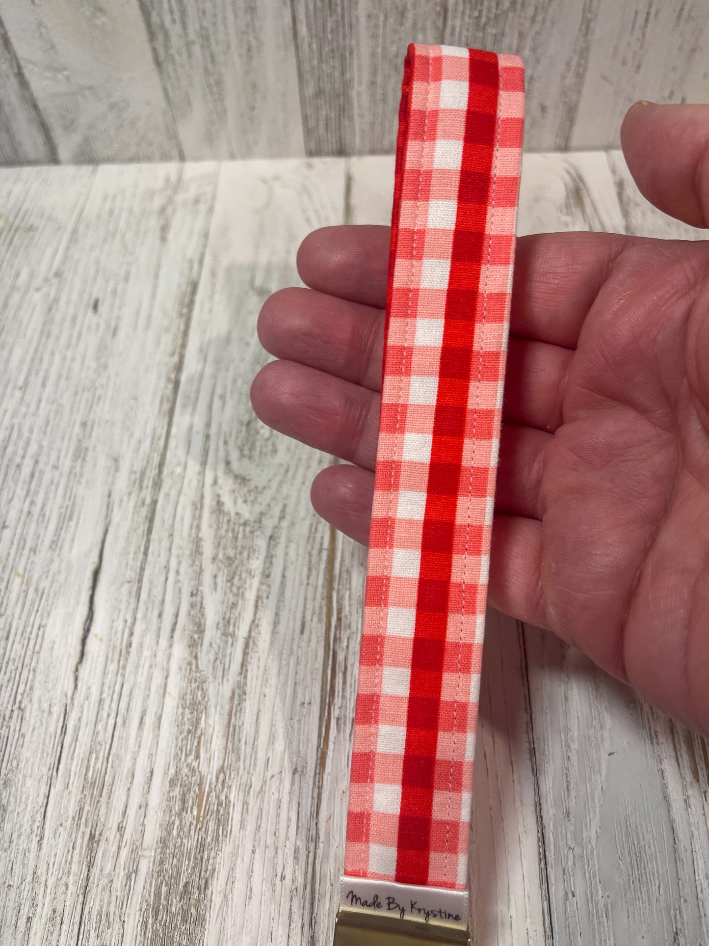 Red Plaid Wristlet