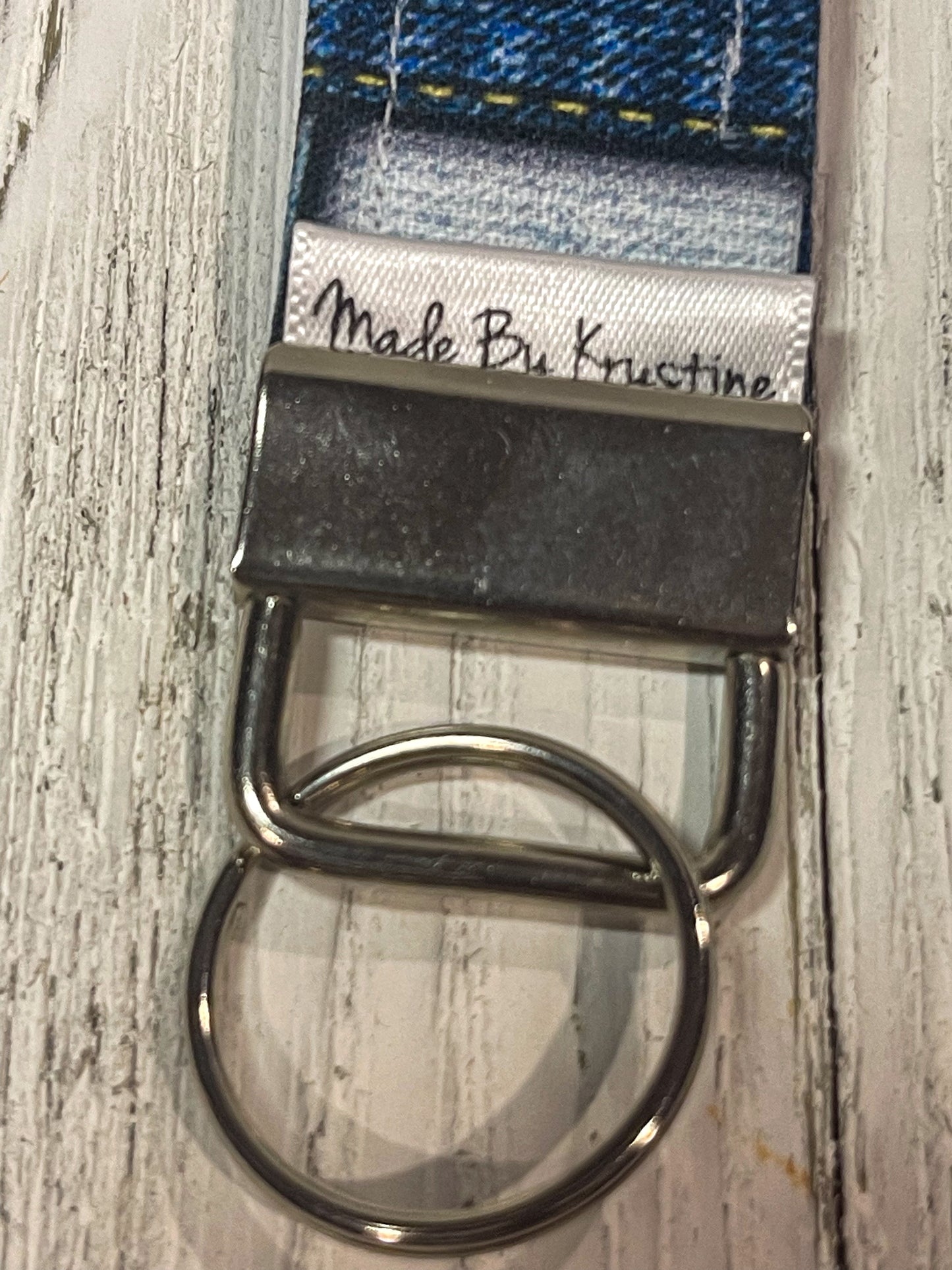 Denim Patches Wristlet