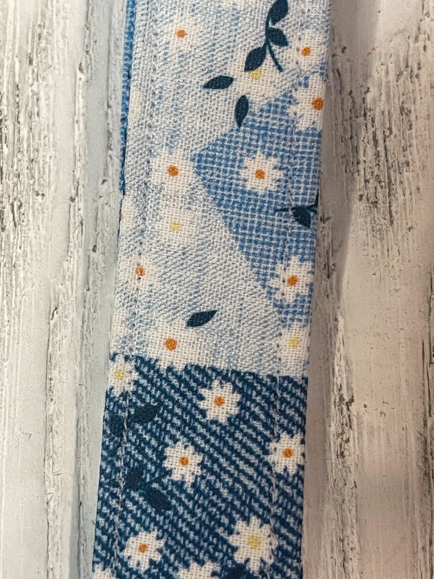 Daisies on Denim Wristlet