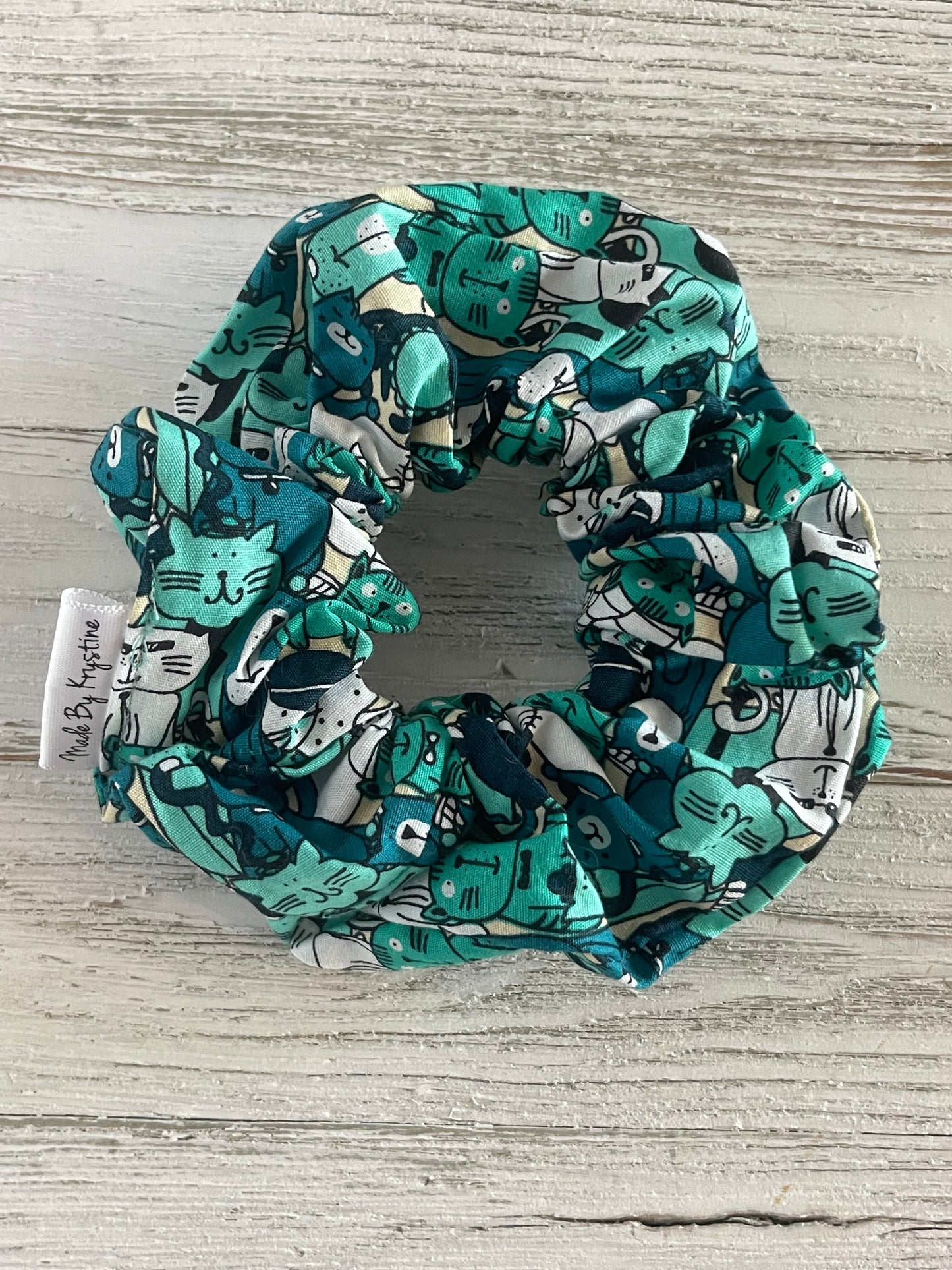 Cat Print Scrunchie