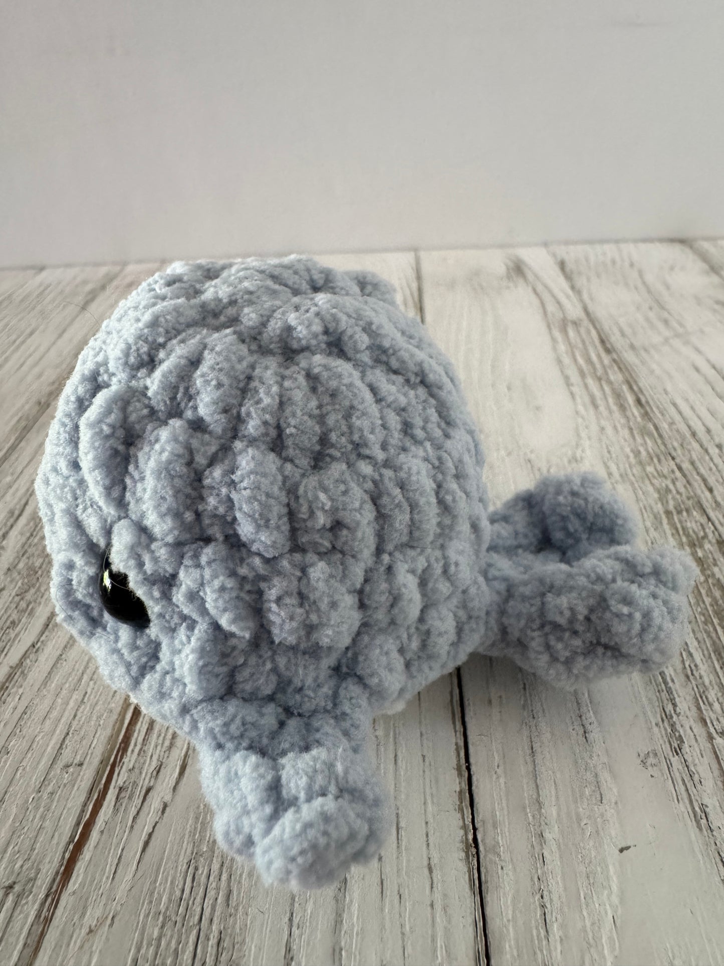 Bubbles the Baby Whale - Light Blue Amigurumi Plushie