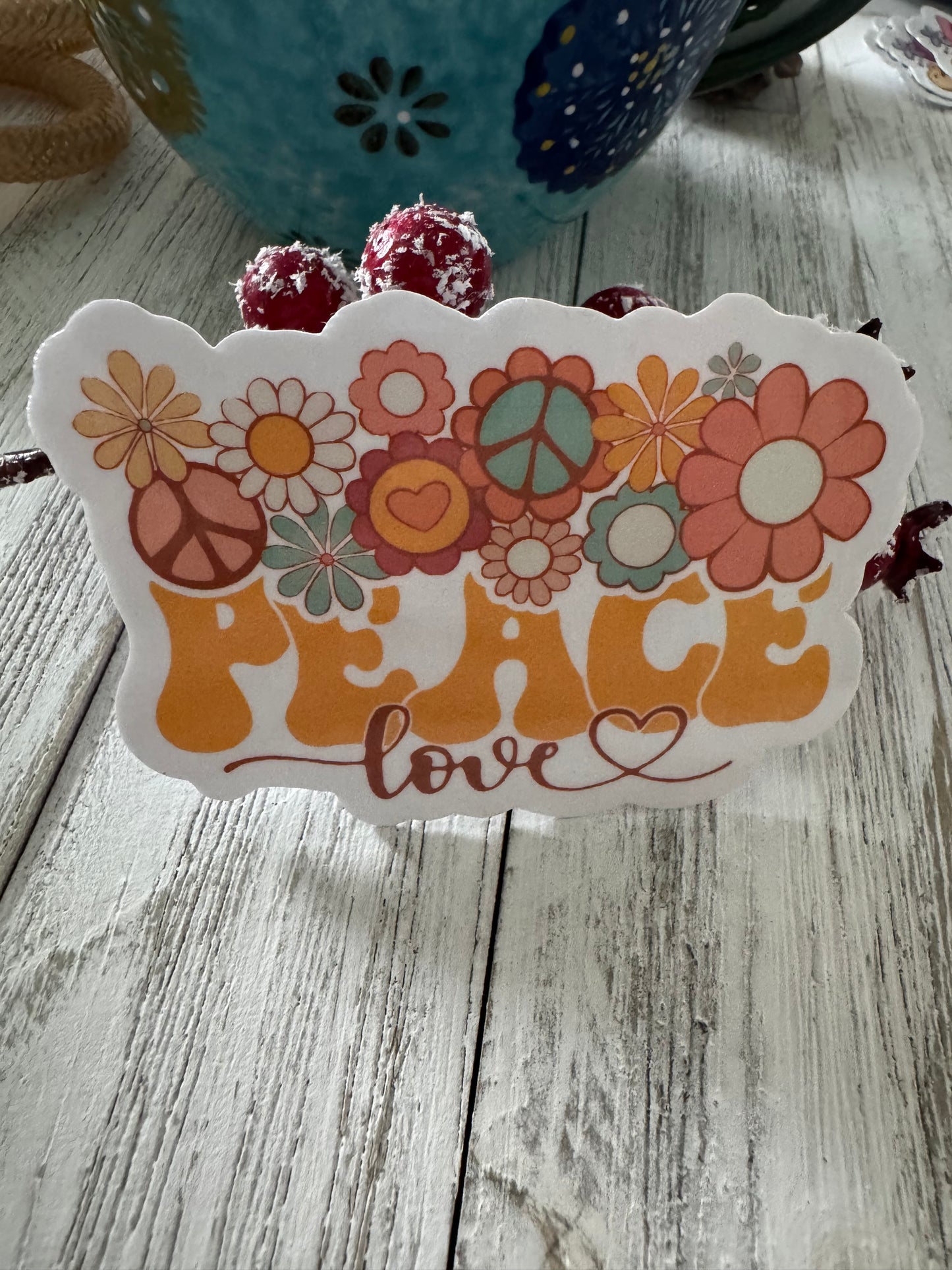 Peace Love Sticker