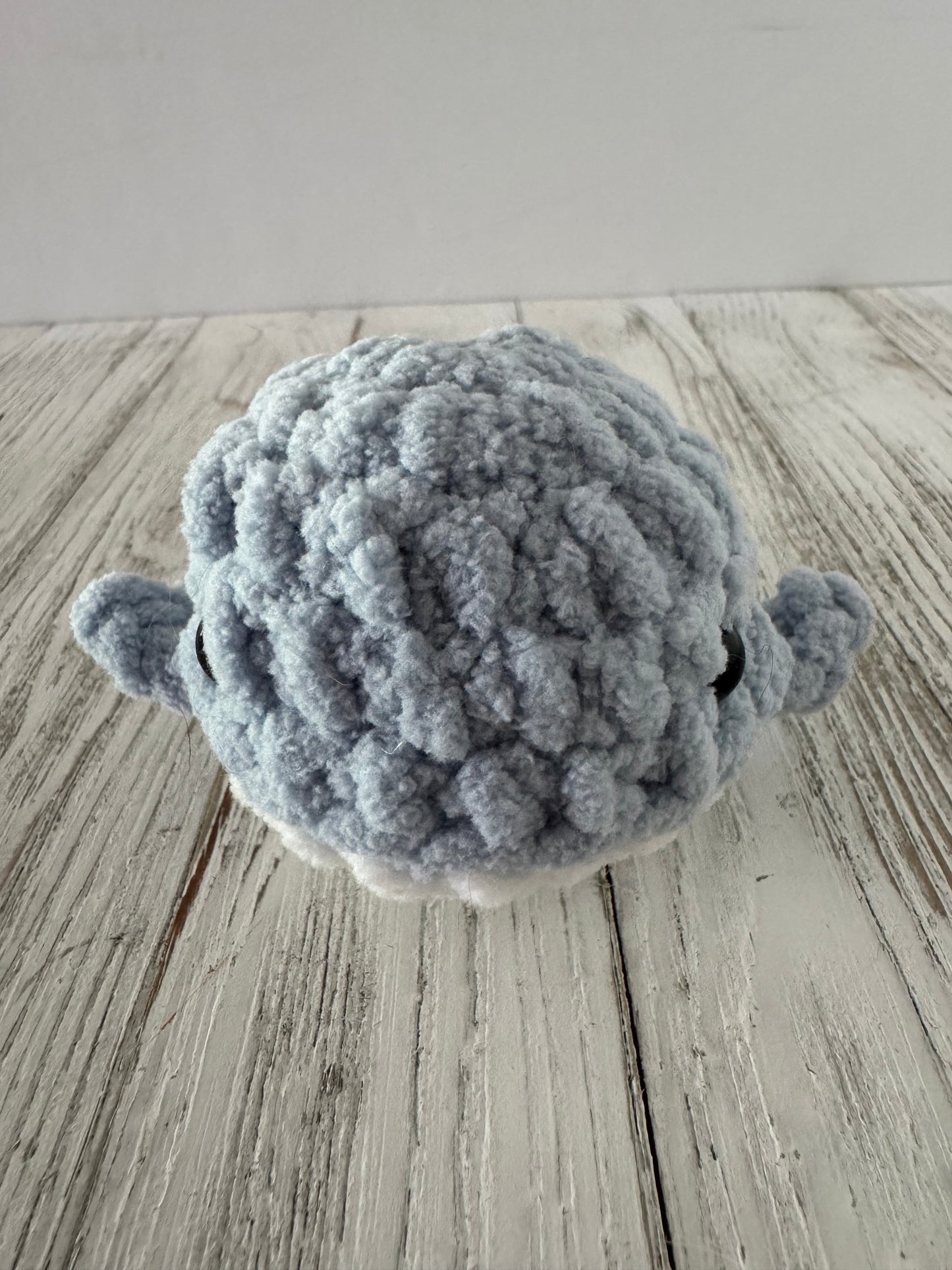 Bubbles the Baby Whale - Light Blue Amigurumi Plushie
