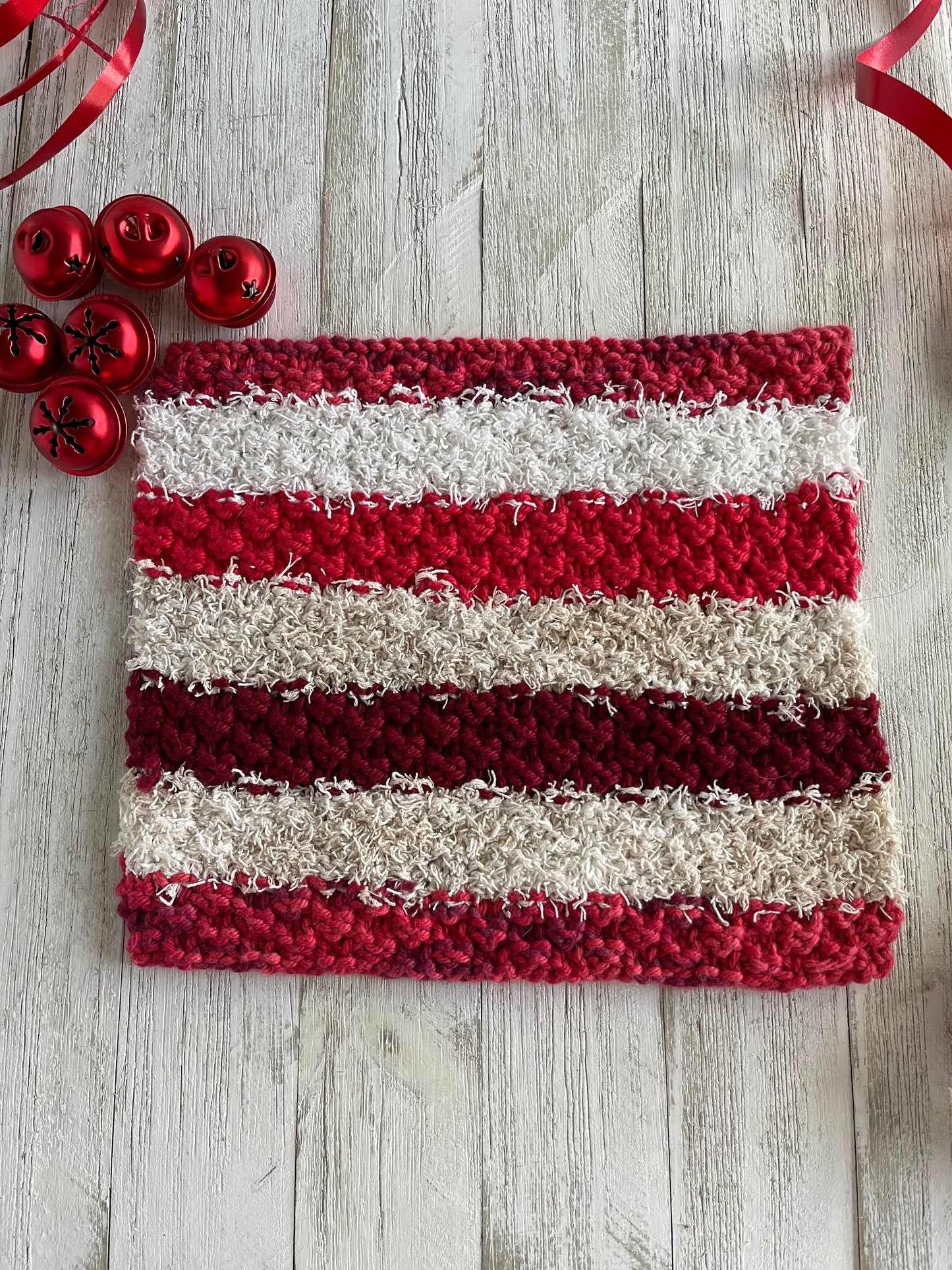 Candy Cane Dishcloth