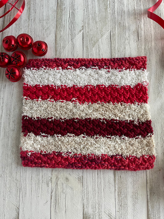 Candy Cane Dishcloth