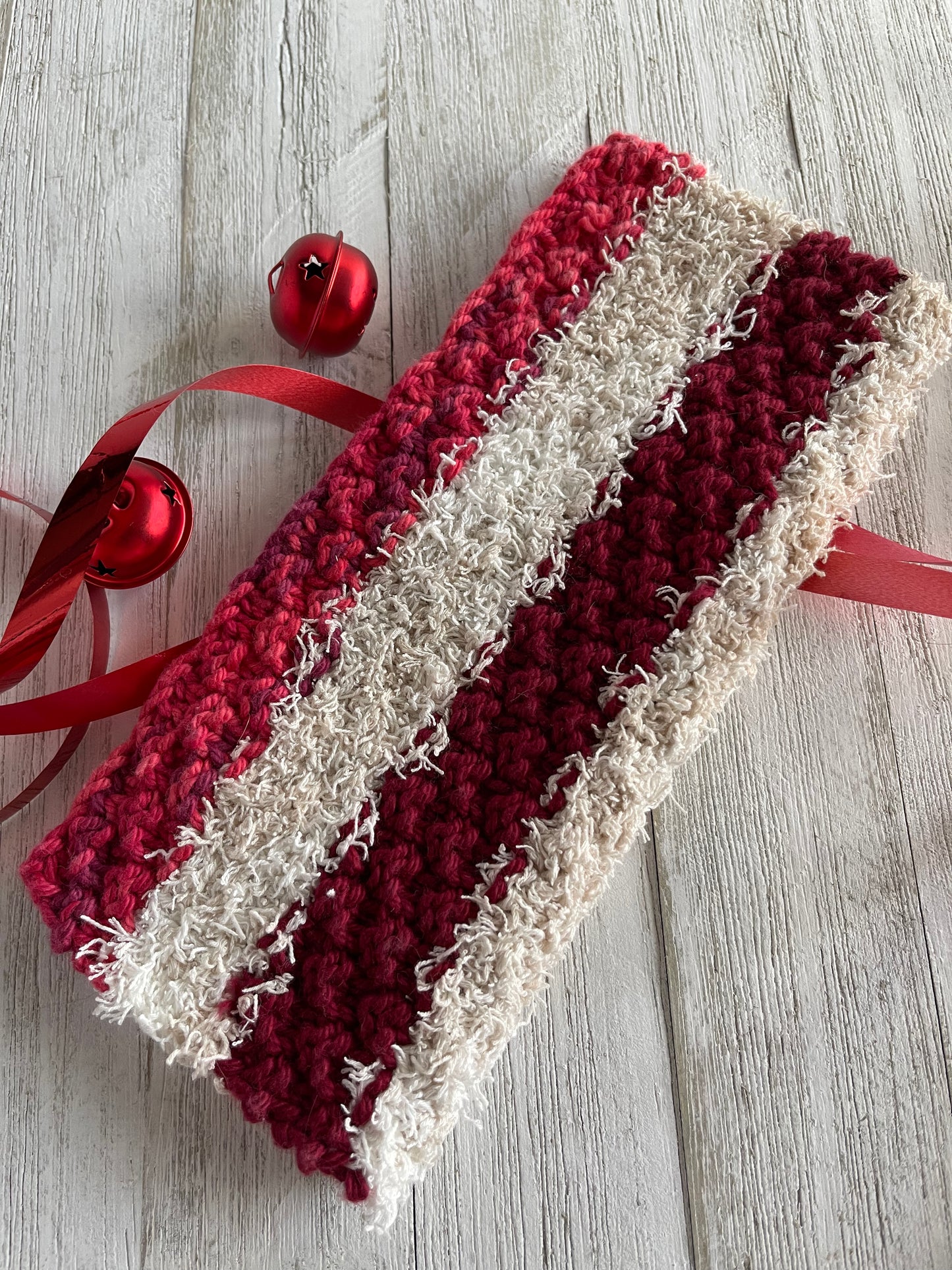 Candy Cane Dishcloth