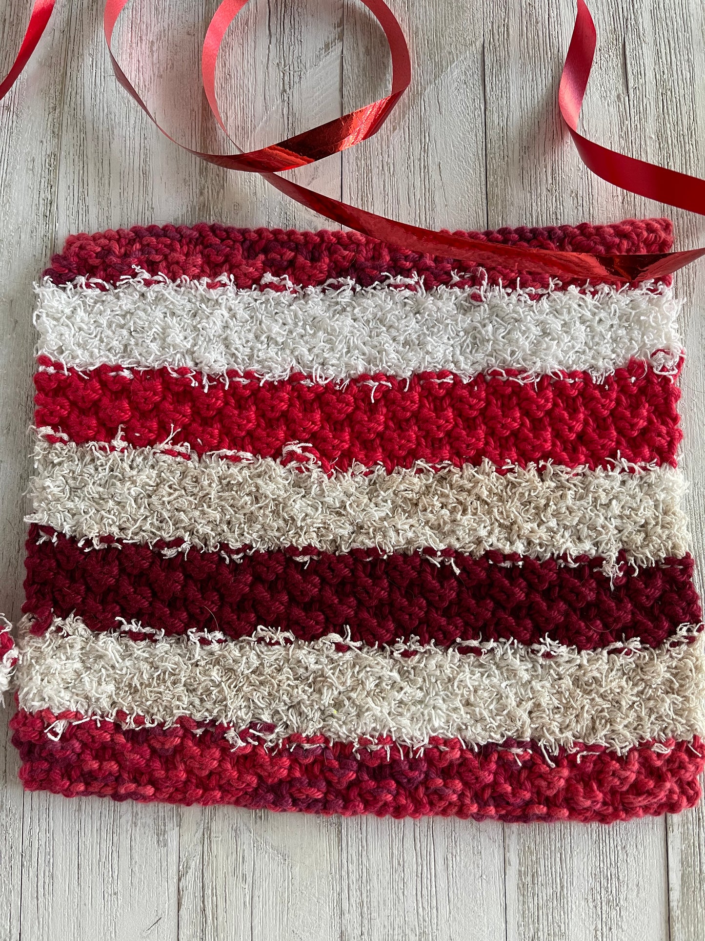 Candy Cane Dishcloth