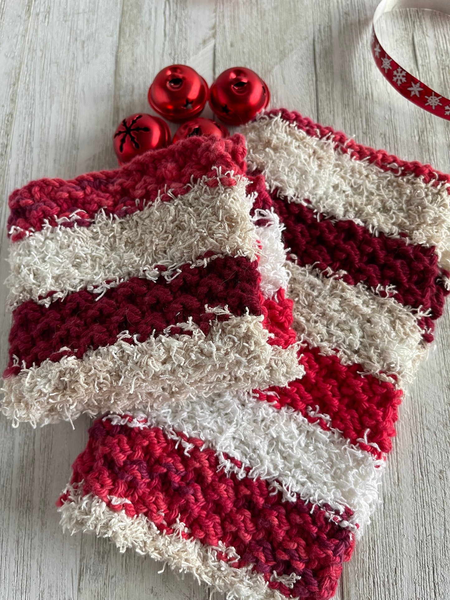 Candy Cane Dishcloth