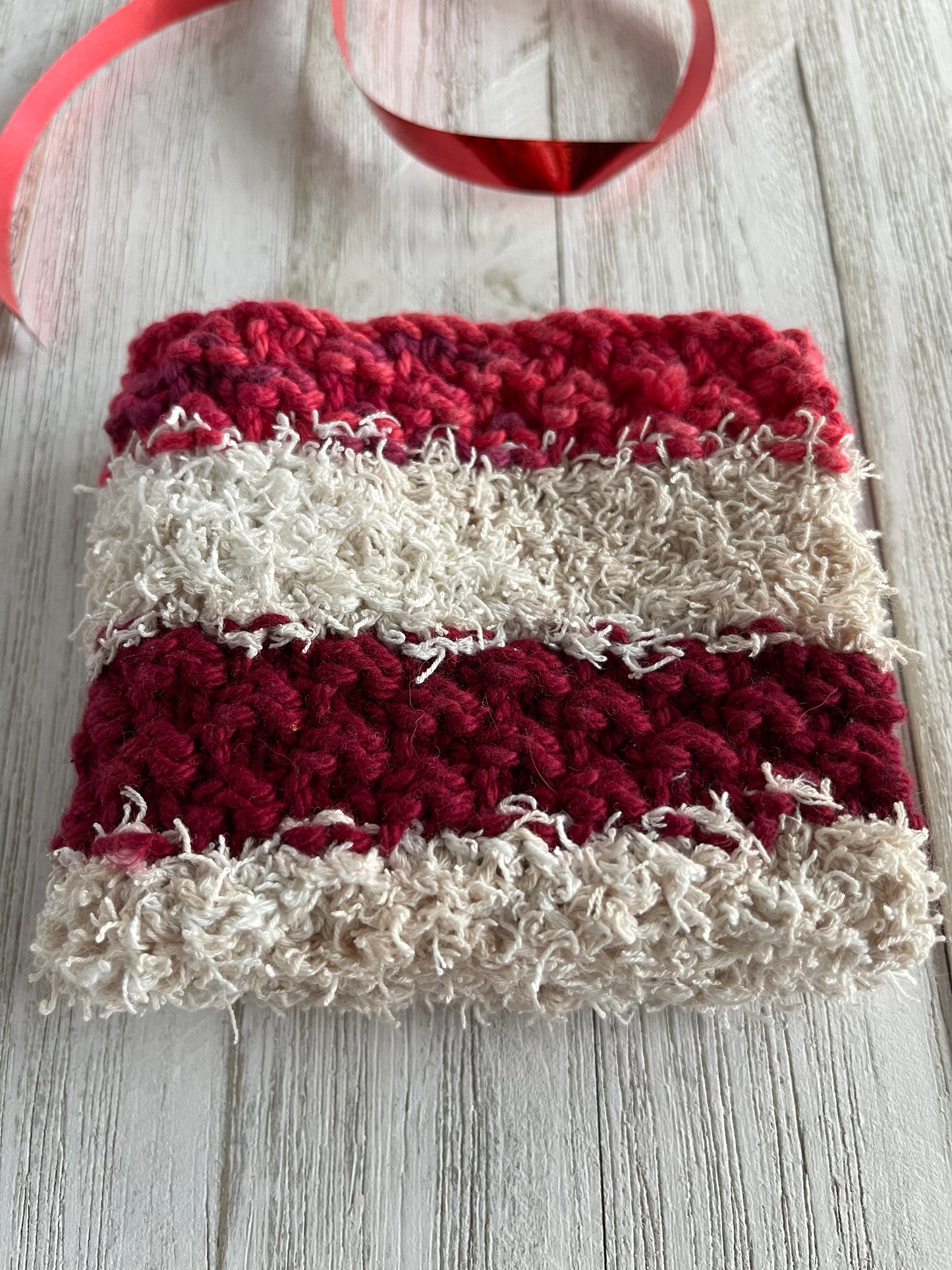 Candy Cane Dishcloth