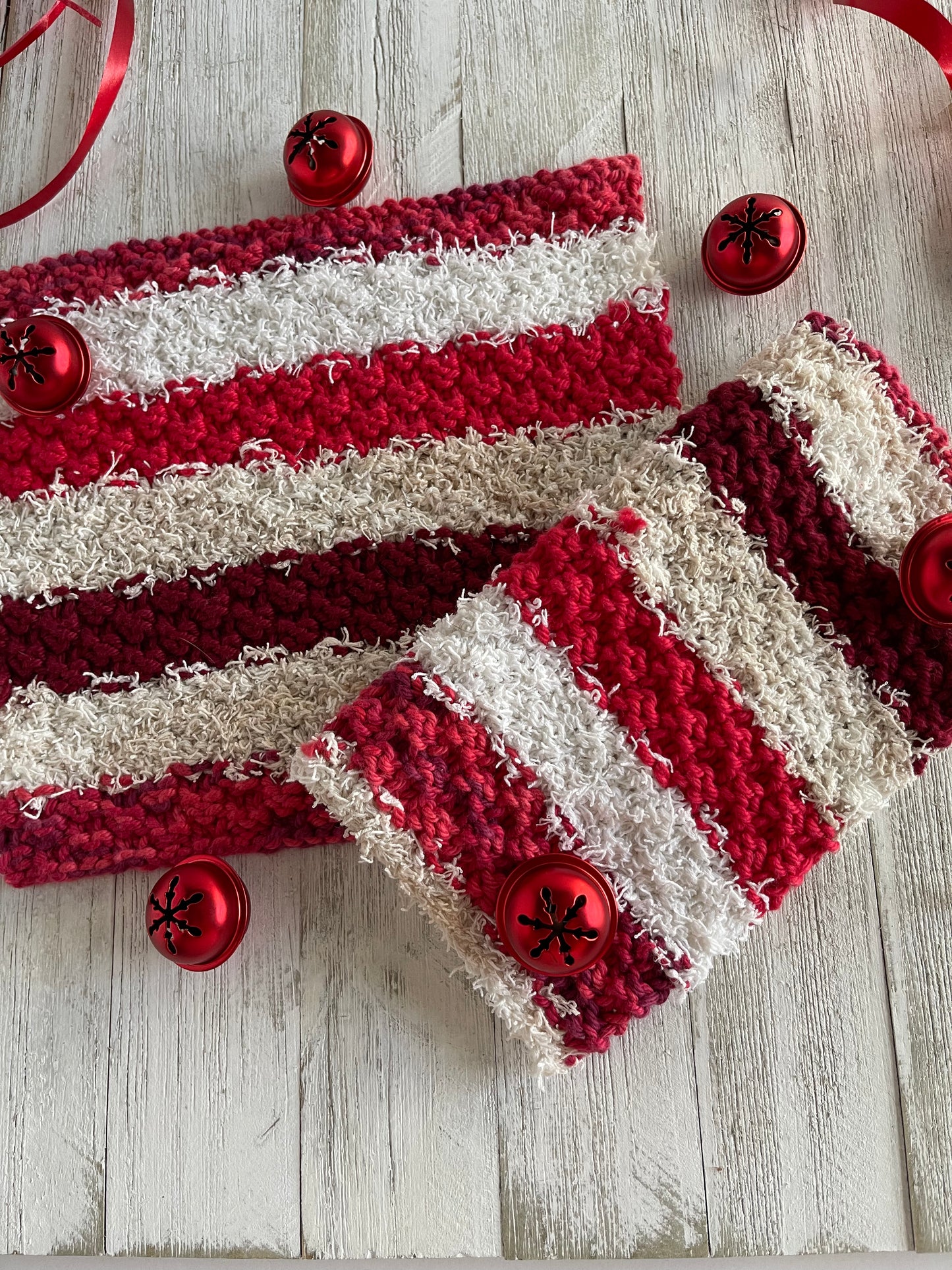 Candy Cane Dishcloth